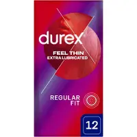 Durex Feel Thin Extra Lubricated kondomit 12 kpl
