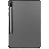 INF Samsung Galaxy Tab S7 Plus / FE / Lite kolminkertainen kotelo PU-nahkaa / PC:n harmaa