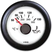 VDO Näkymän Viiva 50-150 °c 322.8-18.6 Ohmin Kaksoisasteikkoinen Moottorin öljynpainemittari