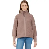 Didriksons Mella FZ 3, fleece-takki, nainen, spice brown