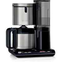 Bosch TKA8A683, Suodatinkahvinkeitin, 1,1 L, Jauhettu kahvi, 1100 W, Musta, Ruostumaton teräs
