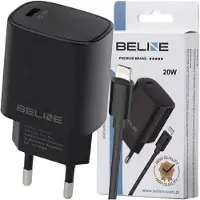 Beline PD 3.0 20W Lightning laturi - iPhone 14/13/12/X/iPad Pro - musta