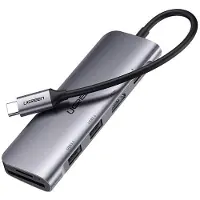 UGREEN 15214, Langallinen, USB 3.2 Gen 1 (3.1 Gen 1) Type-C, 100 W, Lila, Metallinen, MicroSD (TransFlash), SD, 64 GB
