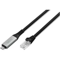 Digitus AK-300601-100-S, 10 m, Cat6a, S/FTP (S-STP), RJ-45, Musta