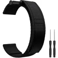 INF Ranneke yhteensopiva Garmin Fenix 7/6/5 22 mm Nylon, Musta 5 kpl Black