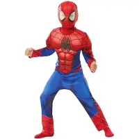 Rubies Spiderman Deluxe Costume - Red - 9-10Y