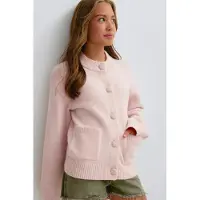 Gina Tricot  - Y knitted cardigan - neuleet tytöille 9–14 vuotta - Pinkki - 158/164 - Tyttö