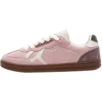 Pepe Jeans for woman. PLS000019 Ball Colors Leather Sneakers pink (38), Flat, Laces, Casual