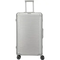 Travelite Next Trunk 4-pyöräinen vetolaukku, alumiini, 76 cm Hopeanvärinen