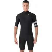 Hurley Advant 2/2 Mm Springsuit Lyhythihainen Shorty-märkäpuku Selkävetoketjulla
