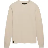 Superdry for man. M6010973A Beige Slub Waffle Long Sleeve T-Shirt (L), Casual, Grey, Cotton
