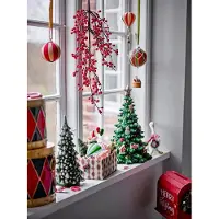 Bloomingville Carlo Deco Joulukoriste, Red MDF