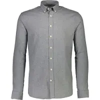 Lindbergh Mélange Brushed Shirt L/S - Regular - Grey - M