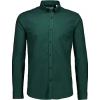 Lindbergh Yarn Dyed Oxford Superflex Shirt L/S - Green - L