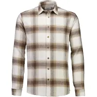 Lindbergh Heavy Checked Twill Shirt L/S - Cream - XXL