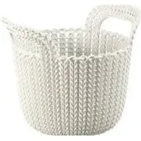 Curver Knit pyöreä koristekori 3 L valkoinen neule