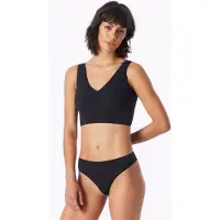 Schiesser Microware Bustier With Removable Pads, Sand - Invisible Soft - Black - 42