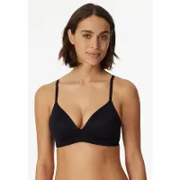 Schiesser Wire-Free, Padded Bra, White - Invisible Soft - Black - 75 C