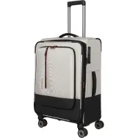 Travelite Crosslite 5.0 4-pyöräinen vetolaukku M 66 cm Laajennettava Valkoinen