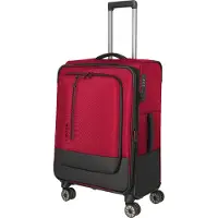 Travelite Crosslite 5.0 4-pyöräinen vetolaukku M 66 cm Laajennettava Punainen