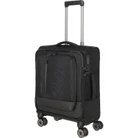 Travelite Crosslite 5.0 4-pyöräinen Käsimatkatavara S 55 cm Kannettavan tietokoneen taskun syvyys Musta