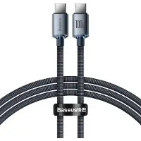 Baseus Crystal Shine USB-C / USB-C Kaapeli CAJY000601 - 1.2m - Musta
