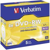 Verbatim DVD+RW Matt Silver 4x 4.7 GB 10 pc(s) (43246)