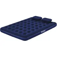 Bestway 67374 Queen Easy Inflate Flocked Airbed 203x152x22 Cm Kaksi Hengen Ilmapatja Sisäänrakennetulla Pumpulla