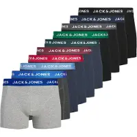 Jack & Jones Bokserishortsit 'JACSOLID' laivastonsininen / meleerattu harmaa / musta / meleerattu musta