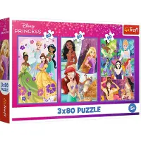 Trefl Disney Princess Palapelit 3x80 Palaa