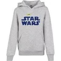 Mister tee Collegepaita 'Star Wars' tummansininen / keltainen / meleerattu harmaa / valkoinen