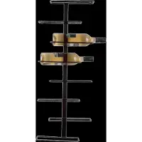 By Lille Vilde Wine Rack Float Metal Matt Black - Black - H 80.5CM
