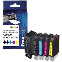Freecolor K10269F7, Musta, Syaani, Magenta, Keltainen, 20 ml, 10 ml, 5 kpl, 605 sivua, Yhdistelmäpakkaus