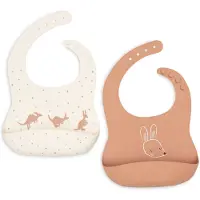 Jollein Bib Silicone - 2 Pack - Beige - 31X21