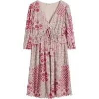 Bonprix Mekko suklaa / roosa / magenta / puuteri