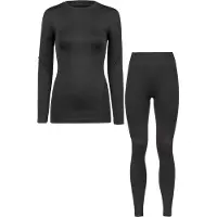 Whistler Mall W Seamless Underwear Set Lämpökerrasto musta, LXL