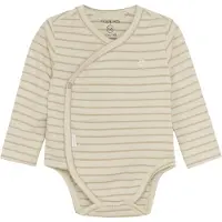 Noppies Unisex Romper Navi Long Sleeve - Cream - 44