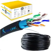 Extralink CAT5E FTP (F/UTP) V2 OUTDOOR TWISTED PAIR 305M - Kabel - Netzwerk verkkokaapeli Musta F/UTP (FTP) Pyöreä (EX.8710)