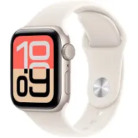 Apple Watch SE 3 GPS 40 mm tähtivalkea alumiinikuori ja tähtivalkea urheiluranneke
