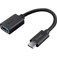 Trust CALYX USB-C - USB-A adapterikaapeli, musta