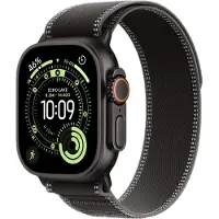 Apple Watch Ultra 3 GPS + Cellular 49 mm musta titaanikuori ja musta Trail-ranneke Koko L