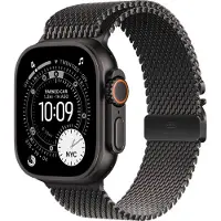 Apple Watch Ultra 3 GPS + Cellular 49 mm musta titaanikuori ja musta milanolaisranneke Koko L