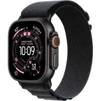 Apple Watch Ultra 3 GPS + Cellular 49 mm musta titaanikuori ja musta Alpine-ranneke Koko L