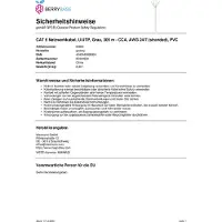 Goobay LAN UTP CAT 6 - Harmaa - 305m - Harmaa - 305m