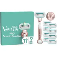 Venus Deluxe Smooth Sensitive partakone + vaihtopäät 9 kpl
