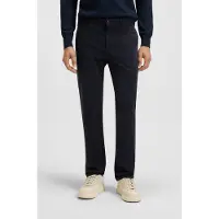 BOSS for man. 50510933 Navy Slim Chino Trousers (36/30), Casual, Cotton