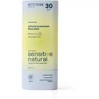 ATTITUDE Sensitive Natural Face Stick mineraaliaurinkosuojavoide patukassa herkälle iholle 20 g