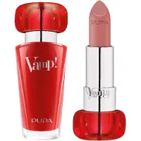 PUPA Milano Vamp! Luminous Lipstick täyteläisen vaikutelman antava huulipuna sävy 102 Rose Nude 3.5 g