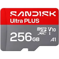 SanDisk Ultra PLUS microSDXC UHS-I -muistikortti, 256 Gt