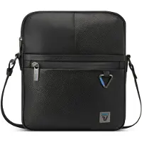 Roncato Trial Crossbody-laukku Nahka 20 cm Musta